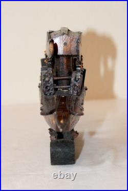 Rare Antique Early 20th Century Chinese Hand-Carved Wooden Boat Model on Stand