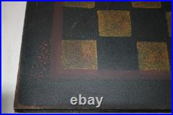 Rare Antique Early American Wooden Star Checkers Complete 24 Pc Set