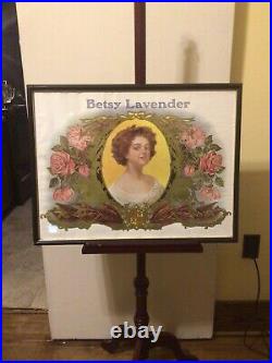 Rare Antique Early Betsy Lavender 19x25in Framed Advertising