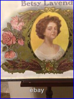 Rare Antique Early Betsy Lavender 19x25in Framed Advertising
