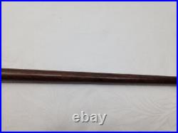 Rare Antique Early Carved Hand Cane Wood Swagger Stick Exotic Brazilian Rosewood