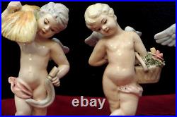 Rare Antique Early Century Cherub Angel Figurines Signed