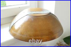 Rare Antique Early Country 14 Wooden Bowl Handmade European Alpine 19Cen