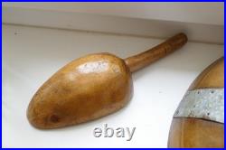 Rare Antique Early Country 14 Wooden Bowl Handmade European Alpine 19Cen
