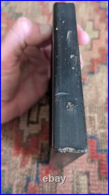 Rare Antique Early Country Painted Gentlemen Silhouette Portrait 5.75 Signed