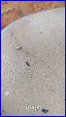 Rare Antique Early Country Stoneware Cobalt Blue Baltimore Cake Crock 9.25