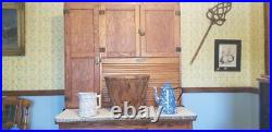 Rare Antique Early Country Wood Basket Orig Patina 11 1/2 H 14 1/4 Top Dia Rare Antique Early Country Wood Basket Orig Patina 11 1/2 H 14 1/4 Top Dia