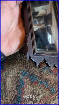 Rare Antique Early Country Wood Salesman Federal Eagle Shaving Glass Mirror 11