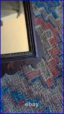 Rare Antique Early Country Wood Salesman Federal Eagle Shaving Glass Mirror 11