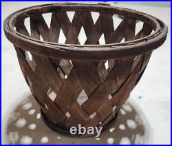 Rare Antique Early Country Wood Shaker Apple Basket Original 11 MH