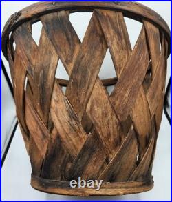 Rare Antique Early Country Wood Shaker Apple Basket Original 11 MH