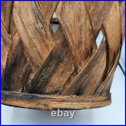 Rare Antique Early Country Wood Shaker Apple Basket Original 11 MH