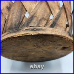 Rare Antique Early Country Wood Shaker Apple Basket Original 11 MH