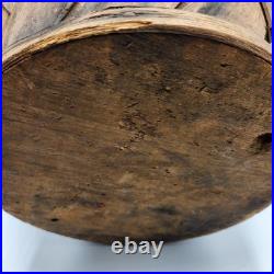 Rare Antique Early Country Wood Shaker Apple Basket Original 11 MH