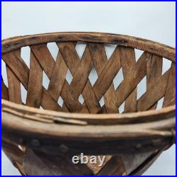 Rare Antique Early Country Wood Shaker Apple Basket Original 11 MH