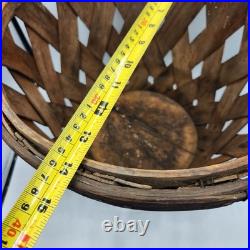 Rare Antique Early Country Wood Shaker Apple Basket Original 11 MH
