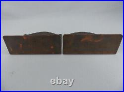 Rare Antique Early Craftsman Studios Arts and Crafts Landscape Copper Bookends