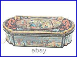 Rare Antique Early Huntley & Palmers Orient Biscuit Tin Box 1887 Dragons Ships