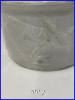 Rare Antique Early McCoy Pottery Deer & Indian Butter Crock with Lid Hard To Find