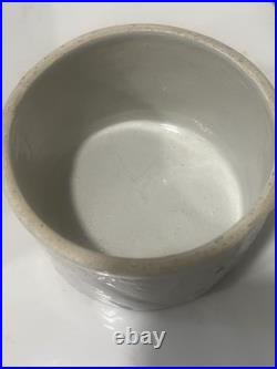 Rare Antique Early McCoy Pottery Deer & Indian Butter Crock with Lid Hard To Find