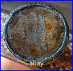 Rare Antique Early Miniature 4.75 Original Wood Forged Iron Handle Bucket/Pail