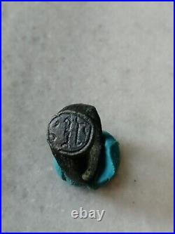 Rare Antique Early Pre/Georgian Bronze Occult Ring US -3