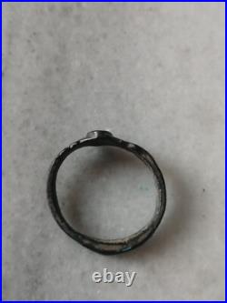 Rare Antique Early Pre/Georgian Bronze Occult Ring US -7