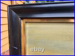 Rare Antique Early Primitive 1800's Pierhead Portrait Schooner Nautical Folk Art