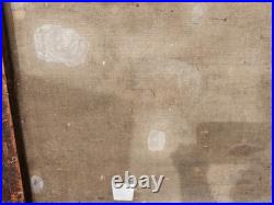 Rare Antique Early Primitive 1800's Pierhead Portrait Schooner Nautical Folk Art