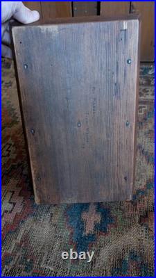 Rare Antique Early Primitive Handmade Wood Heart Tote Cutlery Carrier 13 Dated