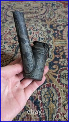 Rare Antique Early Primitive Metal Large Miners Oil Lamp Dunlap Pittsburgh 5