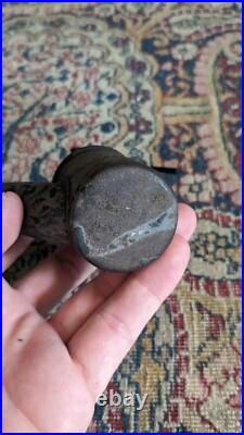 Rare Antique Early Primitive Metal Large Miners Oil Lamp Dunlap Pittsburgh 5