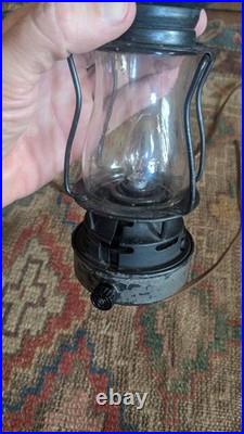 Rare Antique Early Primitive Metal Tin Dietz Skaters Lantern 7.5 Electrified