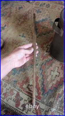 Rare Antique Early Primitive Metal Tin Small Butter Churn with Handles 9