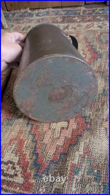 Rare Antique Early Primitive Metal Tin Small Butter Churn with Handles 9