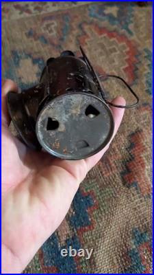 Rare Antique Early Primitive Metal Tin Tole Mini Bullseye Lantern 5 Patina