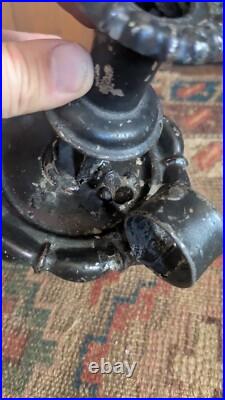 Rare Antique Early Primitive Metal Tin Wedding Band Candleholder 4.25 Signed