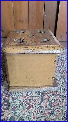 Rare Antique Early Primitive Wood Carved Heart Foot Warmer Mustard Paint 9.25 Rare Antique Early Primitive Wood Carved Heart Foot Warmer Mustard Paint 9.25