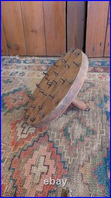 Rare Antique Early Primitive Wood Handmade Candle Dryer Dipper Holder 10.5