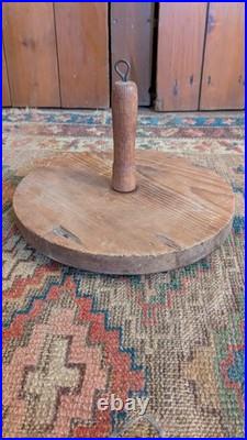 Rare Antique Early Primitive Wood Handmade Candle Dryer Dipper Holder 10.5