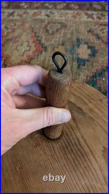 Rare Antique Early Primitive Wood Handmade Candle Dryer Dipper Holder 10.5