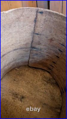 Rare Antique Early Primitive Wood Pantry Measure Box Orig Bittersweet Paint 15