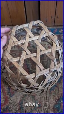 Rare Antique Early Primitive Wood Splint Handmade Cheese Basket 12.25 Patina Rare Antique Early Primitive Wood Splint Handmade Cheese Basket 12.25 Patina