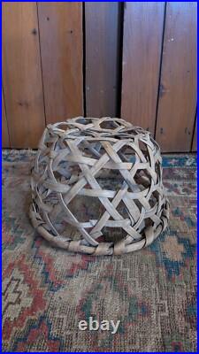 Rare Antique Early Primitive Wood Splint Handmade Cheese Basket 12.25 Patina Rare Antique Early Primitive Wood Splint Handmade Cheese Basket 12.25 Patina