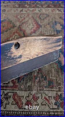 Rare Antique Early Primitive Wood Wall Candle Box Orig Red Paint 12 Sq. N