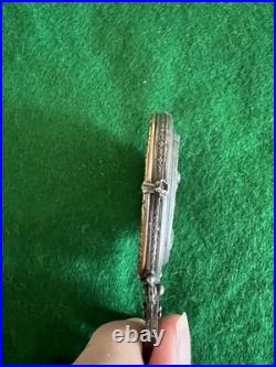 Rare Antique Early Victorian Mercury Cameo Roman Medallion Hand Mirror Pewter