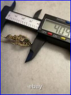 Rare Antique Early Victorian Silver, Gold-plated Earring, With Stones