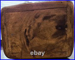 Rare Antique Early Vintage Small Worm Wood Chest Trunk Box