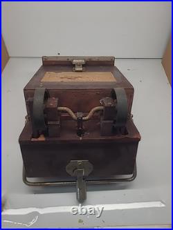 Rare Antique Early Wood Domestic Vacuum Sweeper Peoria Illinois 1910