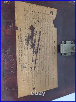 Rare Antique Early Wood Domestic Vacuum Sweeper Peoria Illinois 1910